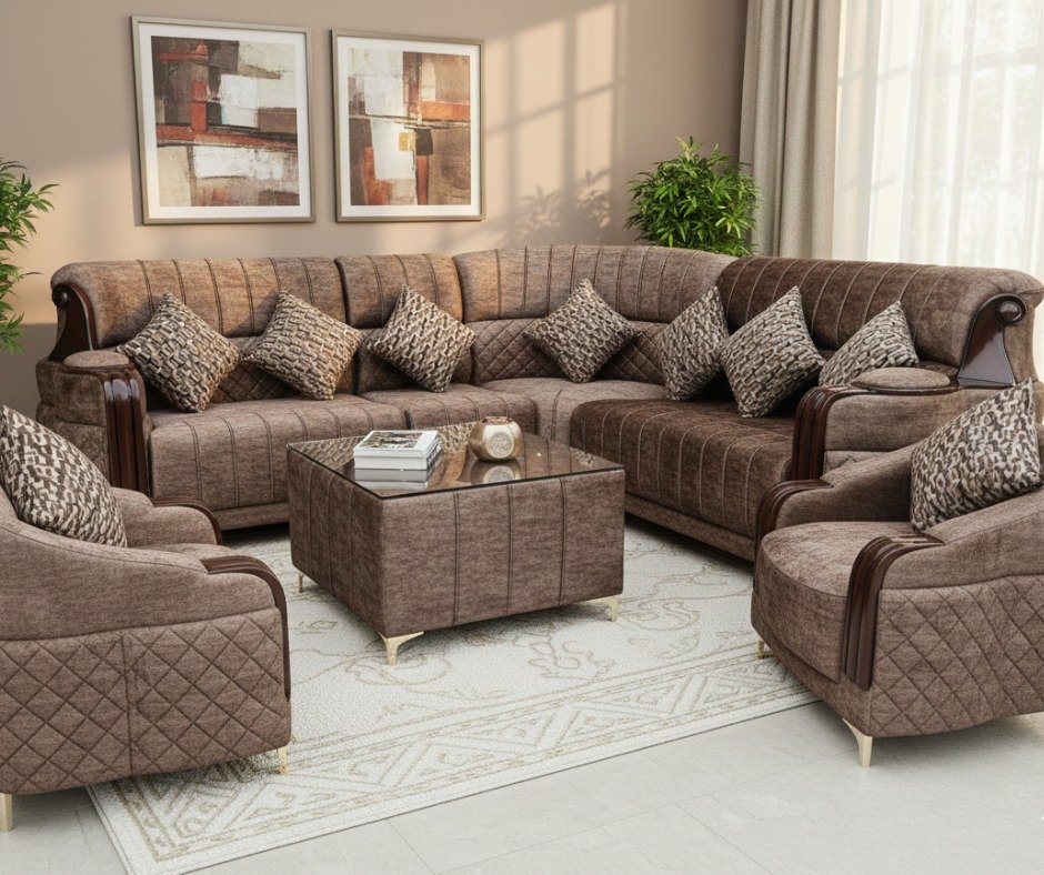 L-Shaped Plush Sectional